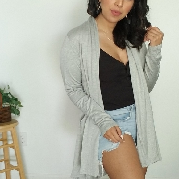 𝙇𝘼𝙎𝙏 𝙊𝙉𝙀 | ULTRAMODERN OPEN CARDIGAN MAUVE - Picture 6 of 8